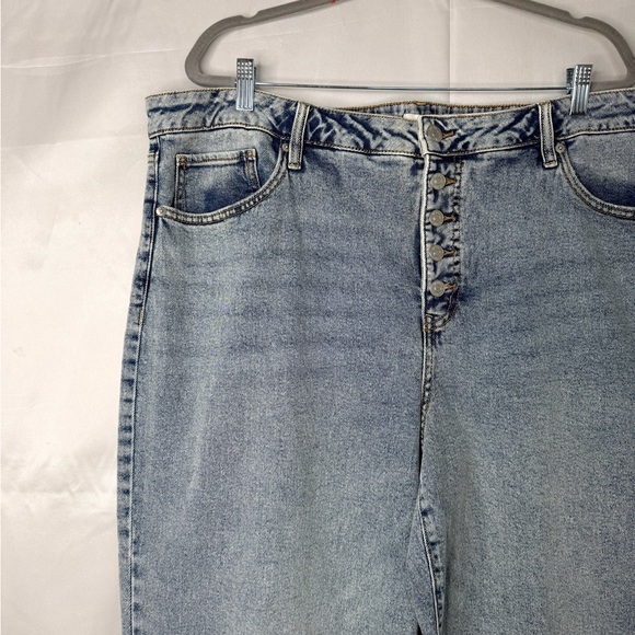 Ava & Viv Button Fly Jeans 22 No Gap Waistband Stretch High Rise NWT - Picture 2 of 12
